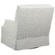 Courtney White Upholstered Swivel Chair with Pillow