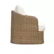 Axel Cream Performance Fabric Upholstered Outdoor Accent Chair