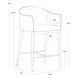 Rowan Dillon Cream Upholstered Counter Height Stool