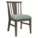 West End Sage Green and Saddle Brown Upholstered Spindle Side Chair Set of 2