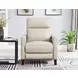 Arden Vanilla Leather Zero Gravity Power Recliner with Power Headrest and USB Charging