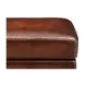 Kingswell Brown Leather Upholstered Rectangular Ottoman with Nailhead Trim