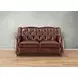 Kingswell Brown Leather 65" Loveseat with Nailhead Trim