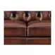 Kingswell Brown Leather 65" Loveseat with Nailhead Trim