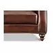 Kingswell Brown Leather 91" Sofa with Nailhead Trim