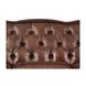 Kingswell Brown Leather 91" Sofa with Nailhead Trim