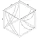 Lille Glass Top  And Chrome End Table