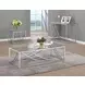Lille Glass Top  And Chrome End Table