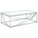 Lille Glass Top  And Chrome Coffee Table