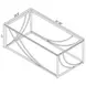 Lille Glass Top  And Chrome Coffee Table