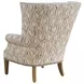 Marissa Cream and Brown Upholstered Accent Chair with Nailhead Trim