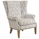 Marissa Cream and Brown Upholstered Accent Chair with Nailhead Trim
