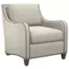 Koko Ivory Upholstered Accent Chair with Nailhead Trim