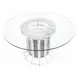 Noralie Silver 52" Round Dining Table