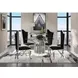 Noralie Silver 52" Round Dining Table