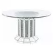 Noralie Silver 52" Round Dining Table