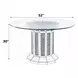 Noralie Silver 52" Round Dining Table