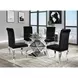 Noralie Clear 52" Round Glass Top Dining Table