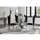Noralie Clear 52" Round Glass Top Dining Table