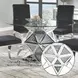 Noralie Clear 52" Round Glass Top Dining Table