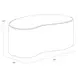 Ishiko Light Brown and Warm Brown Free Form Large Concrete Top Outdoor Cocktail Table