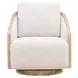 Nora Nathan Ginger and Light Brown Upholstered Swivel Accent Chair