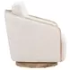 Nora Nathan Ginger and Light Brown Upholstered Swivel Accent Chair