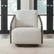 Nora Nathan Ginger and Dark Brown Upholstered Swivel Accent Chair