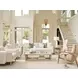 Sunset Key Hayley Beige Leather Upholstered Accent Chair