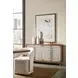 Bazaar Living Beige Upholstered Dining Arm Chair