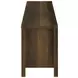 Carey Dark Pine 79" TV Stand with 2 Doors and Fireplace