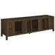 Carey Dark Pine 79" TV Stand with 2 Doors and Fireplace