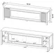 Carey Dark Pine 79" TV Stand with 2 Doors and Fireplace