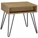Fanning Golden Oak And Black End Table