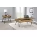 Fanning Golden Oak And Black End Table
