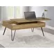 Fanning Golden Oak And Black Lift Top Coffee Table