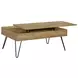 Fanning Golden Oak And Black Lift Top Coffee Table
