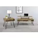 Fanning Golden Oak And Black Lift Top Coffee Table