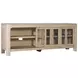 Solano Weathered Mango 71" TV Stand with 2 Glass Doors