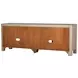 Solano Weathered Mango 71" TV Stand with 2 Glass Doors