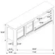Solano Weathered Mango 71" TV Stand with 2 Glass Doors