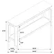 Solano Weathered Mango Rectangular Console Table
