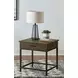 Byers Brown Oak And Sandy Black End Table 