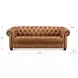 Haworth Saddle Brown Top Grain Leather Sofa