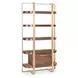 Solara Medium Brown and Gold Home Office Etagere