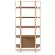 Solara Medium Brown and Gold Home Office Etagere