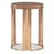Solara Medium Brown and Gold Round Accent Table