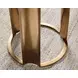 Solara Medium Brown and Gold Round Accent Table
