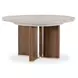 Eleana Medium Brown Extendable Oval Dining Table