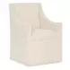Eleana Beige Upholstered Arm Chair with Casters